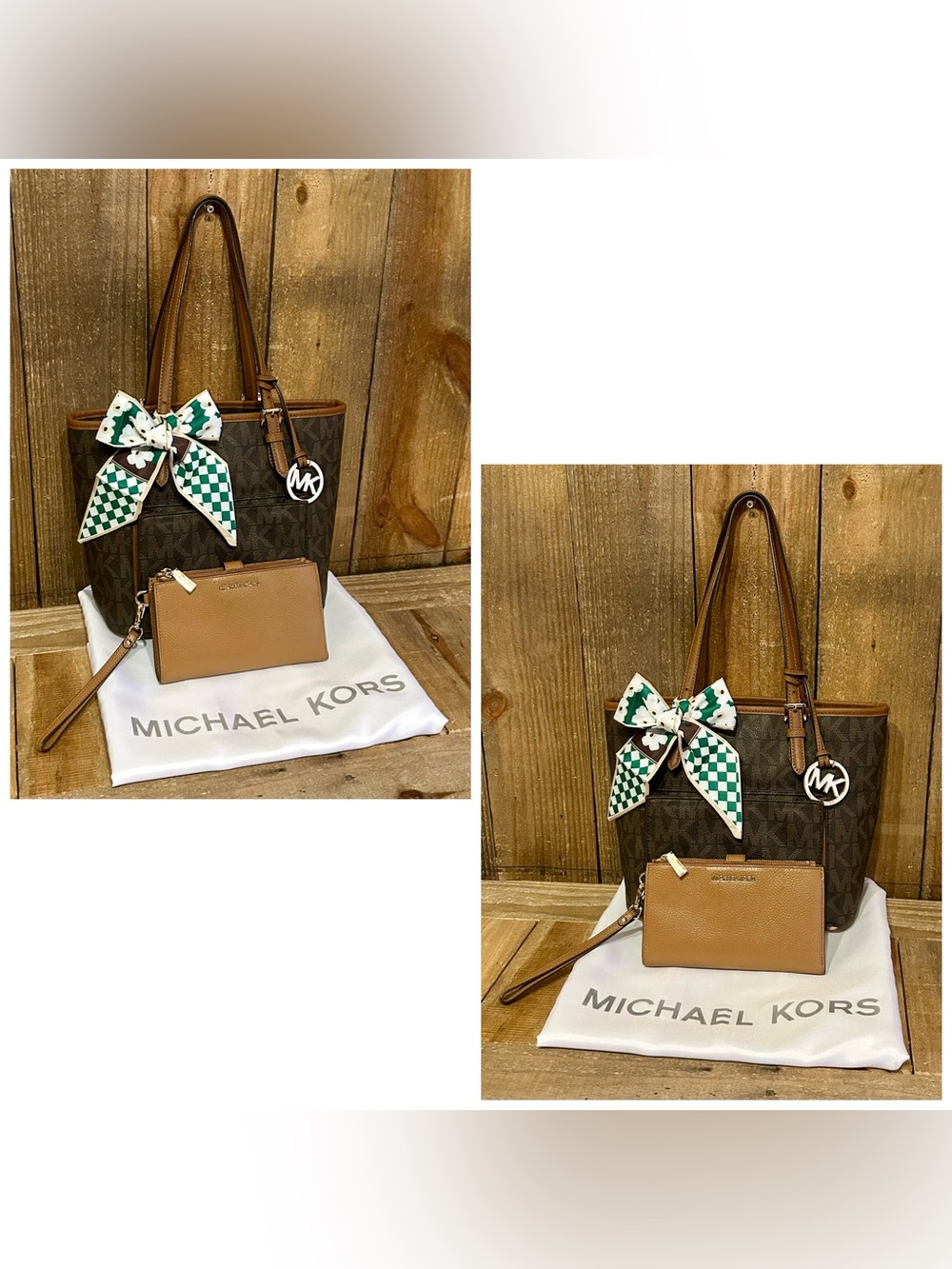 Michael Kors. 4 Piece Set: Jet Set Tote with Free Wristlet, Scarf & Dust Bag. - Picture 13 of 16